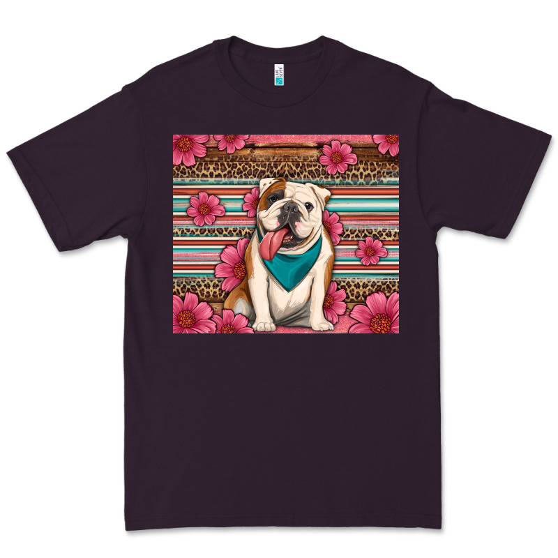 British Bulldog Floral Serape Tumbler Premium Tee by Artiststas | Teevron