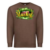 Chestnut St. Patrick's Day lips lucky Premium Sweatshirt - HowdyJamesFarm