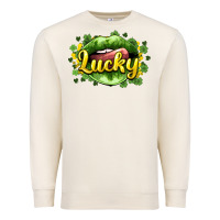 Sandshell St. Patrick's Day lips lucky Premium Sweatshirt - HowdyJamesFarm