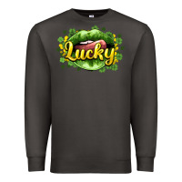 Smoke St. Patrick's Day lips lucky Premium Sweatshirt - HowdyJamesFarm