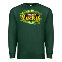 Sports Green St. Patrick's Day lips lucky Premium Sweatshirt - HowdyJamesFarm