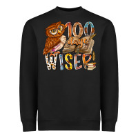 Black 100 days wiser Heavyweight Sweatshirt - RacoonDesign