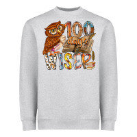 Heather Grey 100 days wiser Heavyweight Sweatshirt - RacoonDesign