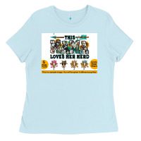 Baby Blue This mama  loves her herd goats Ladies Tee - Jasminsmagicworld