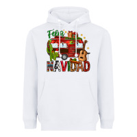 White Feliz Navidad Christmas Mexico Heavyweight Hoodie - HowdyJamesFarm