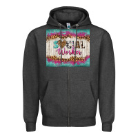 Charcoal Heather western social worker tumbler tbs (1) Zipper Hoodie - TumblerDesignByShophia