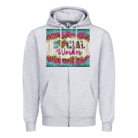 Heather Grey western social worker tumbler tbs (1) Zipper Hoodie - TumblerDesignByShophia
