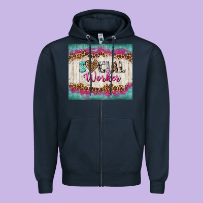 Western Social Worker Tumbler Tbs (1) Zipper Hoodie Designed By Tumblerdesignbyshophia
