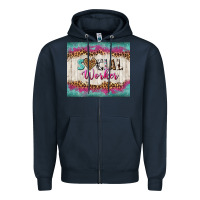 Navy western social worker tumbler tbs (1) Zipper Hoodie - TumblerDesignByShophia