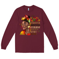 Burgundy i am black history Long Sleeve Tee - LillyAllenDesigns