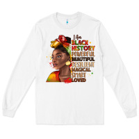 White i am black history Long Sleeve Tee - LillyAllenDesigns