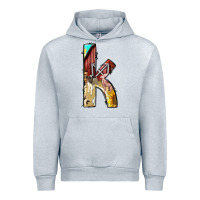 Heather Grey farm life alphabet lowercase letters k Urban Hoodie - BundleAndBundleShop