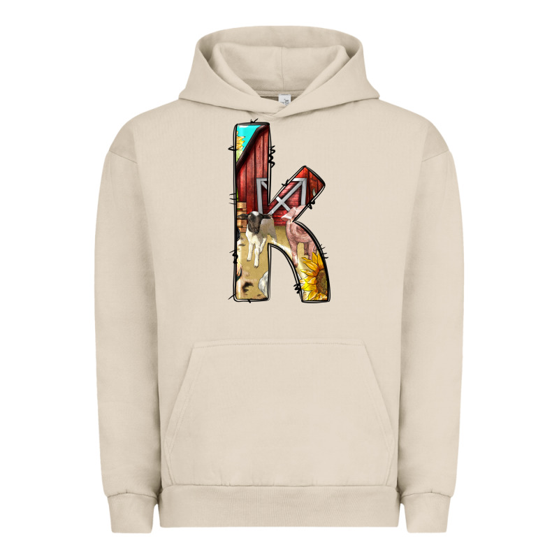 Farm Life Alphabet Lowercase Letters K Urban Hoodie by BundleAndBundleShop | Teevron