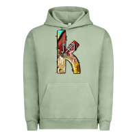 Pigment Oil Green farm life alphabet lowercase letters k Urban Hoodie - BundleAndBundleShop