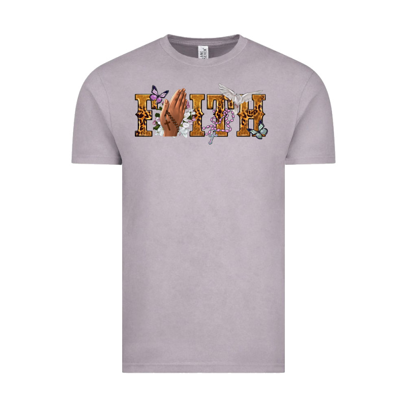 Faith With Praying Hands Vintage Tee by NancyCooperArtShop | Teevron