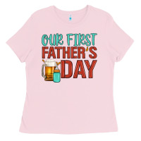 Bubblegum Pink our first father's day Ladies Tee - Artiststas