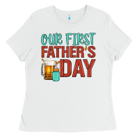 White our first father's day Ladies Tee - Artiststas