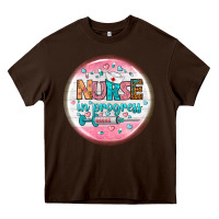 Chocolate Brown nurse round earrings 2 Heavy Core Tee - BundleAndBundleShop