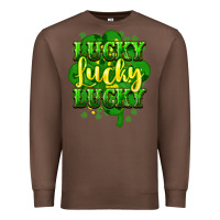 Chestnut lucky lucky lucky clover St. Patrick's Premium Sweatshirt - HowdyJamesFarm