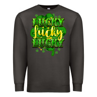 Smoke lucky lucky lucky clover St. Patrick's Premium Sweatshirt - HowdyJamesFarm