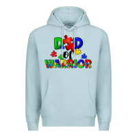Blue Mist Dad of warrior Premium Hoodie - CowGirlArtShop