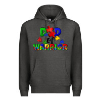Charcoal Heather Dad of warrior Premium Hoodie - CowGirlArtShop