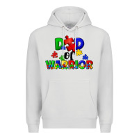 Dove Grey Dad of warrior Premium Hoodie - CowGirlArtShop