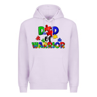 Lilac Dad of warrior Premium Hoodie - CowGirlArtShop