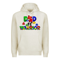 Oatmeal Heather Dad of warrior Premium Hoodie - CowGirlArtShop