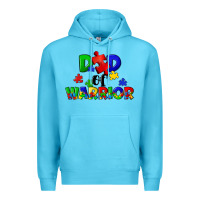 Ocean Blue Dad of warrior Premium Hoodie - CowGirlArtShop