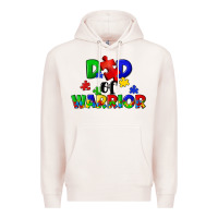 Pale Pink Dad of warrior Premium Hoodie - CowGirlArtShop