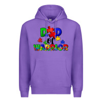 Purple Dad of warrior Premium Hoodie - CowGirlArtShop