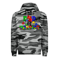 Slate Camo Dad of warrior Premium Hoodie - CowGirlArtShop