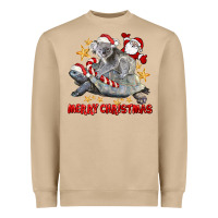 Mushroom Merry Christmas Tortoise And Koala Heavyweight Sweatshirt - LillyAllenDesigns