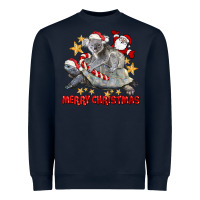 Navy Merry Christmas Tortoise And Koala Heavyweight Sweatshirt - LillyAllenDesigns