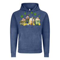Vintage Denim patricks day coffee Vintage Hoodie - MaliasSmallBusiness