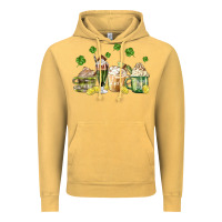 Vintage Mustard patricks day coffee Vintage Hoodie - MaliasSmallBusiness