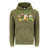 Vintage Olive patricks day coffee Vintage Hoodie - MaliasSmallBusiness