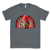 Charcoal Heather festive gnome with gifts Classic Tee - CowhideDigitalArt