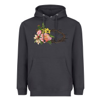 Smoke Crown of thorns floral Easter Heavyweight Hoodie - CowGirlArtShop