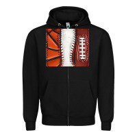 Black baseball and basketball and football tumbler tbs Zipper Hoodie - TumblerDesignByShophia