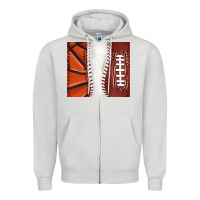 Dove Grey baseball and basketball and football tumbler tbs Zipper Hoodie - TumblerDesignByShophia