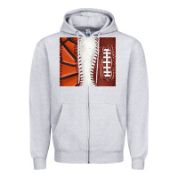 Heather Grey baseball and basketball and football tumbler tbs Zipper Hoodie - TumblerDesignByShophia