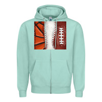 Seafoam baseball and basketball and football tumbler tbs Zipper Hoodie - TumblerDesignByShophia