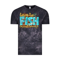 Cloud Black born to fish forced to work Vintage Tee - NancyCooperArtShop