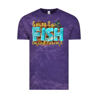 Cloud Purple born to fish forced to work Vintage Tee - NancyCooperArtShop