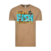 Vintage Coffee born to fish forced to work Vintage Tee - NancyCooperArtShop