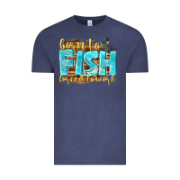 Vintage Denim born to fish forced to work Vintage Tee - NancyCooperArtShop
