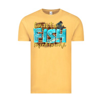 Vintage Mustard born to fish forced to work Vintage Tee - NancyCooperArtShop
