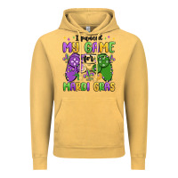 Vintage Mustard i paused my game for mardi gras Vintage Hoodie - MaliasSmallBusiness